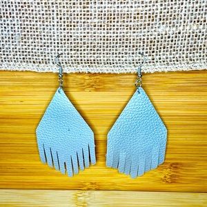 Silver fringe earrings